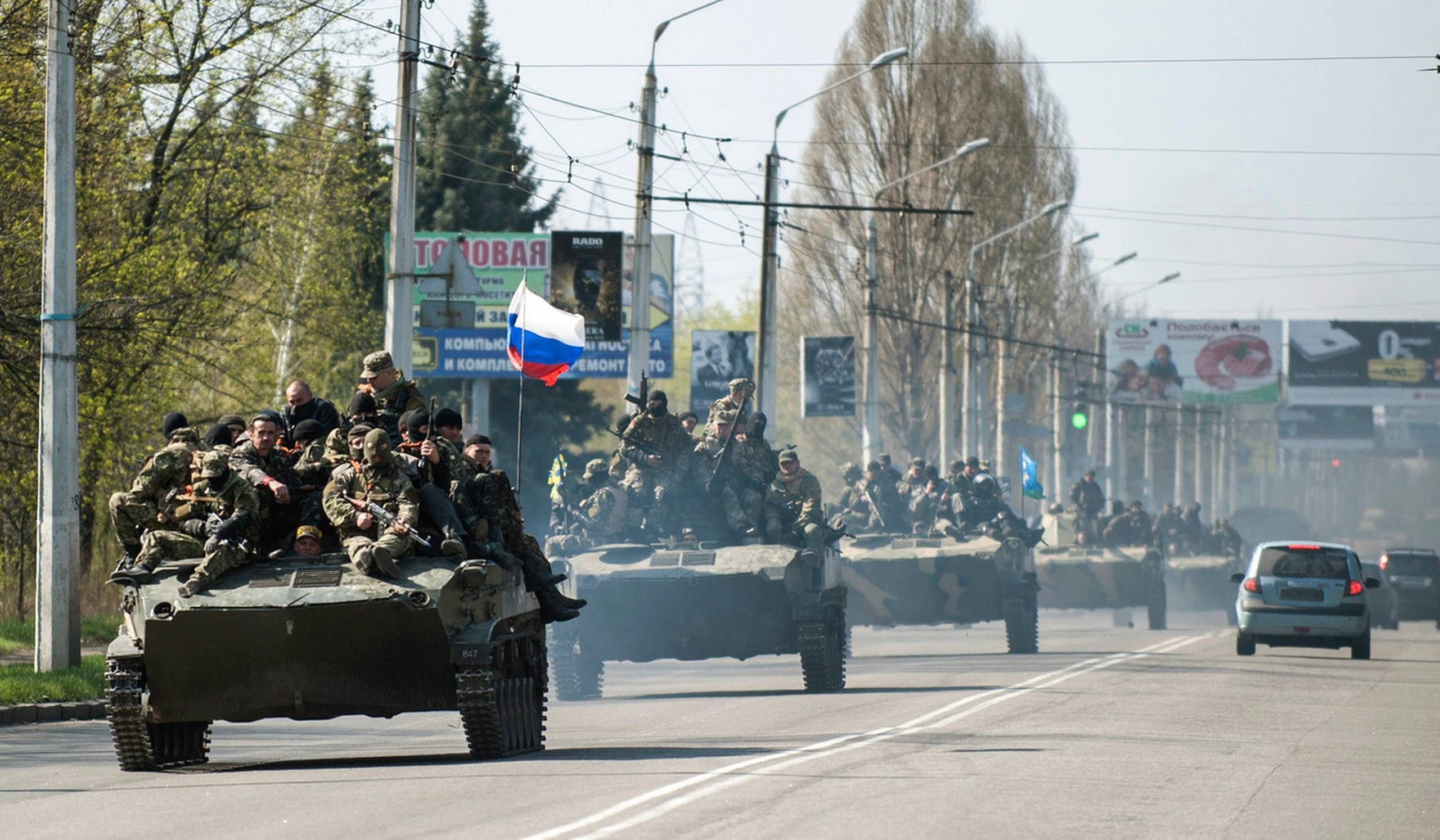 Ass religion tirsdag Mandskabsvogne med russisk flag i Ukraine