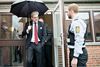 Justitsminister Søren Pind besøgte Politiskolen, hvor han fremlagde sin plan for at aflaste styrken, der bl.a. er presset af grænsekontrol. Foto: Lars Krabbe