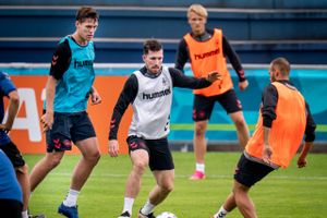 Pierre-Emile Højbjerg har spillet 40 A-landskampe siden debuten i 2014, men indtil videre har han ikke deltaget i nogen slutrunder for Danmark. Det ændrer sig til juni under EM. (Foto: Liselotte Sabroe/Ritzau Scanpix)  