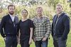 Fra venstre mod højre ses Nikolaj Lie Kaas, Trine Dyrholm, Michael Nyqvist og instruktør Peter Schønau.