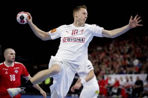 Nikolaj Markussen i kampen mellem Danmark og Chile ved VM i håndbold. Arkivfoto: Jens Dresling