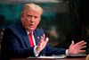 US President Donald Trump speaks to reporters after participating in a Thanksgiving teleconference with members of the United States Military, at the White House in Washington, DC, on November 26, 2020. (Photo by ANDREW CABALLERO-REYNOLDS / AFP)