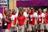 Sådan så det ud, da den danske OL-trup ankom til London for fire år siden. Nu gælder det Rio. Foto: Polfoto