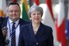 Theresa May ved ankomsten til topmødet i Bruxelles torsdag. Foto: Ludovic Marin