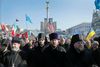 Ukrainske ortodokse præster var blandt deltagerne i en proukrainsk demonstration i Kiev i søndags. Foto: Efrem Lukatsky/AP