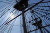 Det tidligere krigsskib fregatten ”Jylland” er fra 1860. Siden 1994 har det fungeret som museum i Ebeltoft. Arkivfoto: Casper Dalhoff
