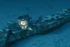 Computertegning af krigsskibet HMAS Sydney på bunden af Det Indiske Ocean ved den australske vestkyst. Det forsvandt i 1944. Efter mere end 25 års aktiv eftersøgning blev det endelig fundet i 2008.