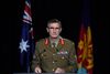 Australiens forsvarschef, general Angus Campbell, fremlægger rapporten om australske soldaters krigsforbrydelser på en pressekonference i Canberra. Foto: Mick Tsikas/Reuters