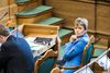 Eva Kjer Hansen i folketingssalen onsdag, da landbrugspakken vedtages. Foto: Rasmus Flindt Pedersen