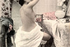 "Den første brudenat"- pornografisk serie fra 1904. Dette billede var ulovligt. Fra Rigsarkivet
