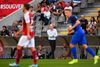 Brøndby-træner Niels Frederiksen havde ikke meget at smile af torsdag aften i Portugal. Foto: EPA/HUGO DELGADO