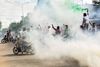 I Myanmar har militærstyret og politiet slået hårdt ned på demonstranter efter militærets kup 1. februar. Flere hundrede mennesker er omkommet. EU har mandag besluttet at udvide sanktionerne imod militærstyret. Foto: Handout/Ritzau Scanpix