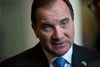 Sveriges statsminister, Stefan Låofven, står med en dårlig sag efter et alvorligt sikkerhedslæk. Foto: Bebeto Matthews/AP