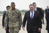 Udenrigsminister Mike Pompeo besøgte onsdag de amerikanske styrker på Osan Air Base i Sydkorea. Foto: Jung Yeon-je/AP