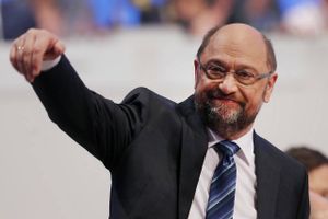 600 delegerede lyttede høfligt, men uden begejstring, da Martin Schulz i weekenden talte på en ekstraordinær partikongres. Foto: Michael Probst/AP