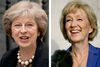 Kort efter offentliggørelsen af artiklen i The Times skrev den britiske premierministerkandidat Andrea Leadsom (th.) på Twitter, at hun var rystet over den måde, som hun blev fremstillet på i artiklen: »I sandhed rystende og det stik modsatte af, hvad jeg sagde. Jeg væmmes,« skrev hun. Siden har The Times offentliggjort en lydoptagelse og en transskriberet version af dele af interviewet som modsvar. Til venstre ses den anden premierministerkandidat Theresa May. Foto: Matt Dunham/Matt Dunham