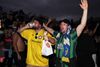 Der var fest foran Elland Road. Foto: REUTERS/Molly Darlington TPX IMAGES OF THE DAY