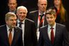 Kronprins Frederik ankommer til kongressen med IOC formand Thomas Bach og DIF formand Niels Nygaard.