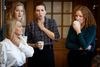 Nye Borgerliges Pernille Vermund, Enhedslistens Rosa Lund, Radikales Sofie Carsten Nielsen og Statsminister Mette Frederiksen. Arkivfoto: Jens Dresling