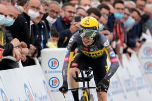 Jonas Vingegaard har tidligere imponeret på enkeltstarter i bl.a. Criterium du Dauphine, men han overraskede alligevel sig selv på 5. etape i Tour de France. REUTERS/Christophe Ena  