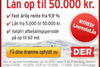 D:E:R låner penge ud, men er ikke altid lige god til at vise kreditoplysningerne tydeligt. Foto: Screeenshot