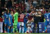 t kvarter før slutfløjt opstod der tumult i ligakampen mellem Nice og Marseille. Foto: Eric Gaillard/Ritzau Scanpix