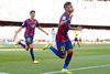 FC Barcelona-spilleren Neymar fejrer en scoring mod Real Sociedad.