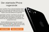 Den stærkeste iPhone nogensinde, lyder det i reklamerne for iPhone 7, men Forbrugerrådet Tænk er knap så begejstret. Screenshot