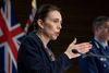 Jacinda Ardern holdt pressemøde om hændelsen. FOto: Mark Mitchell / POOL / AFP