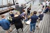 Tidligere har der været et madmarked på havnearealet omkring Navitas med bl.a. madboder og andre stadepladser. Foto: Mikkel Berg Pedersen