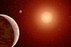 Illustration af de tre planeter i kredsløb om den centrale røde dværg. Illustration: NASA/JPL-CALTECH