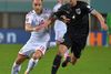 Denmark's midfielder Christian Eriksen (L) and Austria's midfielder Stefan Ilsanker vie for the ball during the FIFA World Cup Qatar 2022 qualification football match Austria v Denmark in Vienna, on March 31, 2021. (Photo by JAKUB SUKUP / AFP)