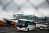 Af de 3500 mennesker om bord på "Diamond Princess" er 218 blevet testet positive for virusset. Foto: Charly Triballeau/AFP