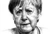 Ingen har nogensinde set Angela Merkel vise større følelser offentligt. Hendes metode er at være bedst forberedt og fysisk i stand til at klare sene nattemøder bedre end sine politiske modstandere. Tegning: Rasmus Sand Høyer