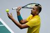 Australske Nick Kyrgios giver 1.000 kroner pr.serveses i de kommende måneder. Foto: Reuters