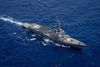 Den amerikanske flådeskib i Arleigh Burke klassen destroyeren "USS Dewey" på vej gennem Det Indiske Ocean. USA har pga. spændingerne i Taiwan opgraderet sin tilstedeværelse i det sydkinesiske hav. Foto: Specialist 3rd Class Olympia O. McCoy/Reuters