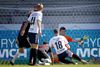 AC Horsens' Louka Prip scorer mod FC Midtjyllands Jesper Hansen. Foto: Jens Dresling