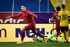 Cristiano Ronaldo jubler efter sit frisparksmål i første halvleg mod Sverige. Foto: Tt News Agency/Reuters