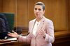 Folketingets afslutningsdebat varer hele onsdagen og formentlig til langt ud på aftenen. Statsminister Mette Frederiksen indledte ballet med sin tale. Foto: Jens Dresling