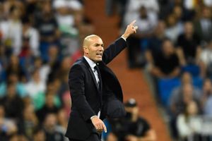 Real Madrids franske træner, Zinedine Zidane. Foto: Oscar del Pozo/AFP