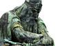 Holger Danske har hidtil stået foran Hotel Marienlyst i Helsingør. Nu skal statuen til Skjern i Vestjylland. Foto: Jacob Ehrbahn