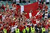Soccer Football - Euro 2020 - Quarter Final - Czech Republic v Denmark - Baku Olympic Stadium, Baku, Azerbaijan - July 3, 2021 Denmark fans celebrate after the match Pool via REUTERS/Valentyn Ogirenko