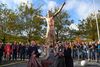 Statuen af Zlatan Ibrahimovic foran Malmö FF's hjemmebane. Foto: Johan NILSSON / TT News Agency / AFP