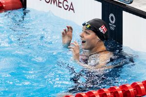 Pernille Blume fik bronze i 50 meter fri ved OL i Tokyo, men hun svømmede langsommere end i semifinalen.