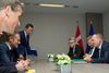 Statsminister Lars Løkke Rasmussen (th) i møde med EU-præsident Donald Tusk.