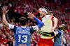 Mikkel Hansen blev topscorer mod Frankrig.