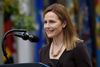 Trumps kandidat til ny højesteretsdommer, Amy Coney Barrett, takkede for tilliden i Det Hvide Hus' rosenhave. Foto: Olivier Douliery/AFP
