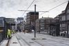 Anlægsarbejde ved stoppe- stedet på Skolebakken. Foto: Joachim Ladefoged