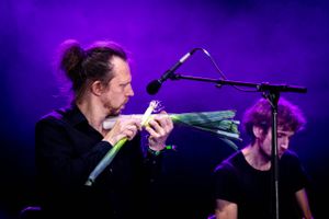 Matthias Meinhart har spillet på grøntsager i 25 år. På Northside Festival leverede hans band, The Vegetable Orchestra, en musikoplevelse, som må siges at være unik.