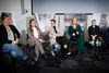FV22: Møde i Publicistklubben i Industriens Hus, dagen derpå. Alternativets Franciska Rosenkilde (Å), Enhedslistens politiske ordfører Mai Villadsen (Ø), SFs formand Pia Olsen Dyhr (F), Radikales politiske leder Sofie Carsten Nielsen (B) og Statsminister Mette Frederiksen (S).